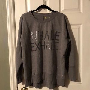Inhale exhale workout sweater